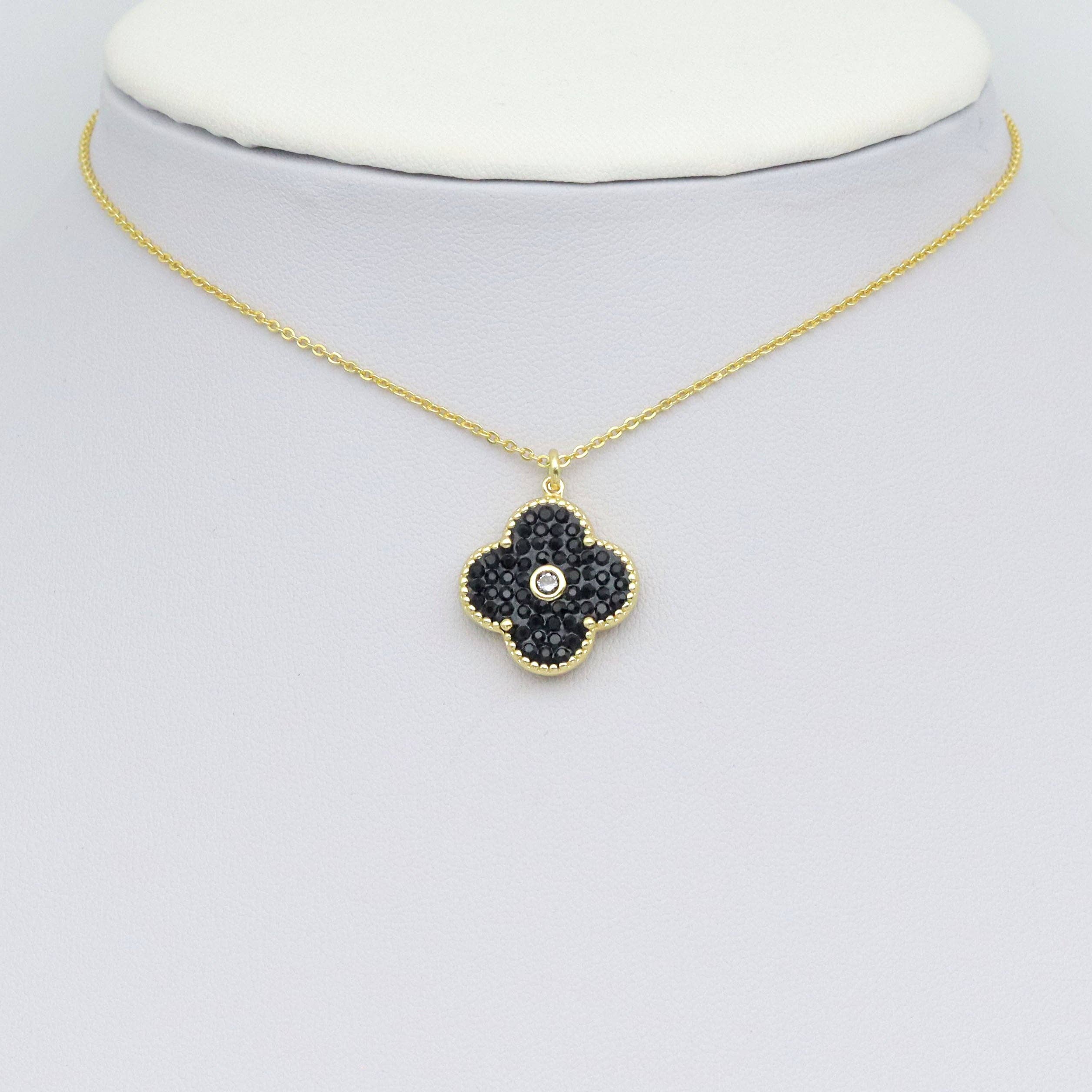 BestBeads&Beyond - Wholesale Individual Charm/Pendant - White Black Flower Charm Pendant, Sku#FH2342