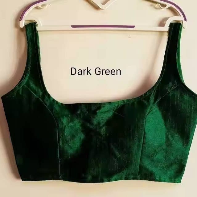 bhavnas boutique - Wholesale Blouse – Women’s - 5 Pcs Lot Women Phantom Silk Plain Designer Sari Blouse1