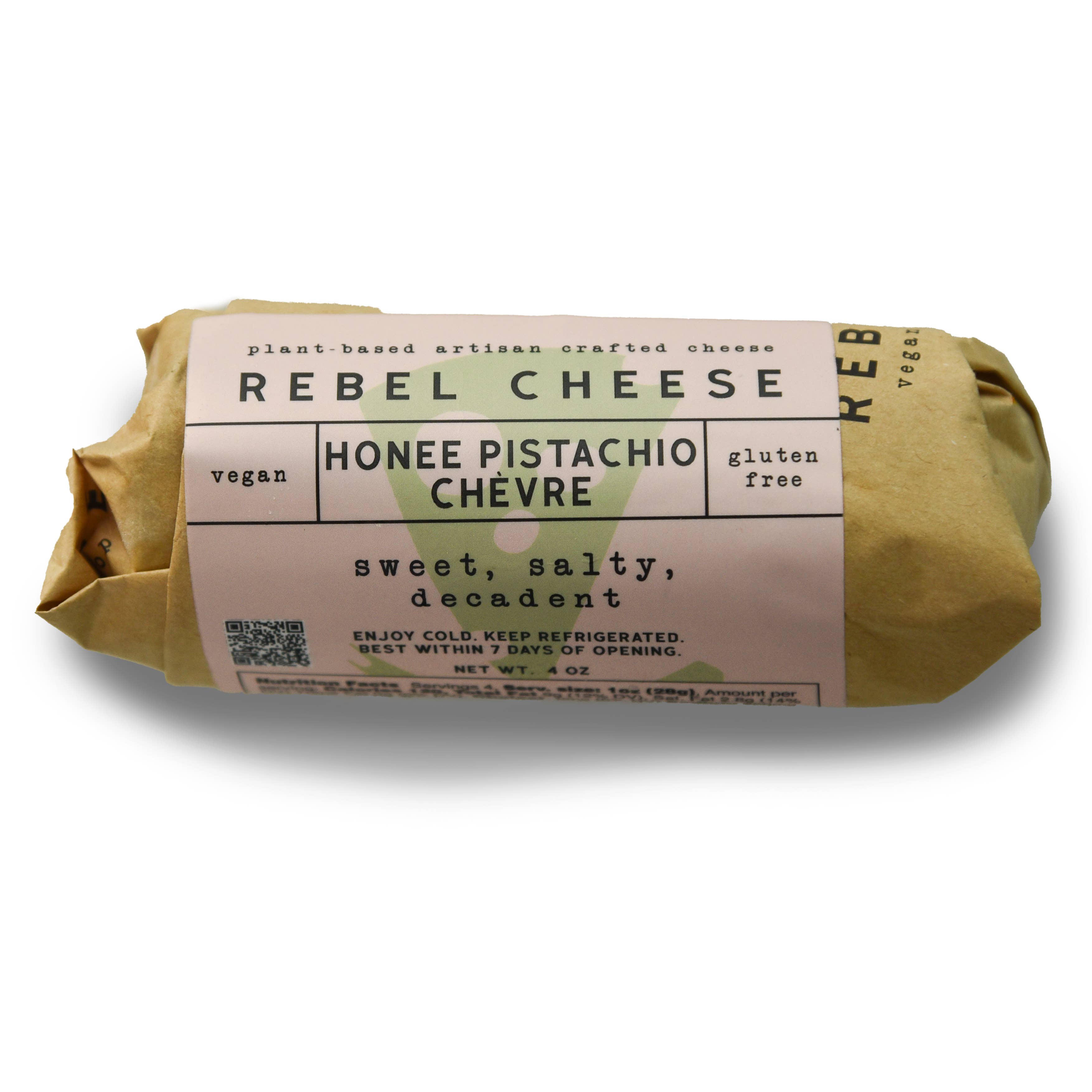 Rebel Cheese - Wholesale Cheese - Honee Pistachio Chèvre Plant Based - 4 oz2