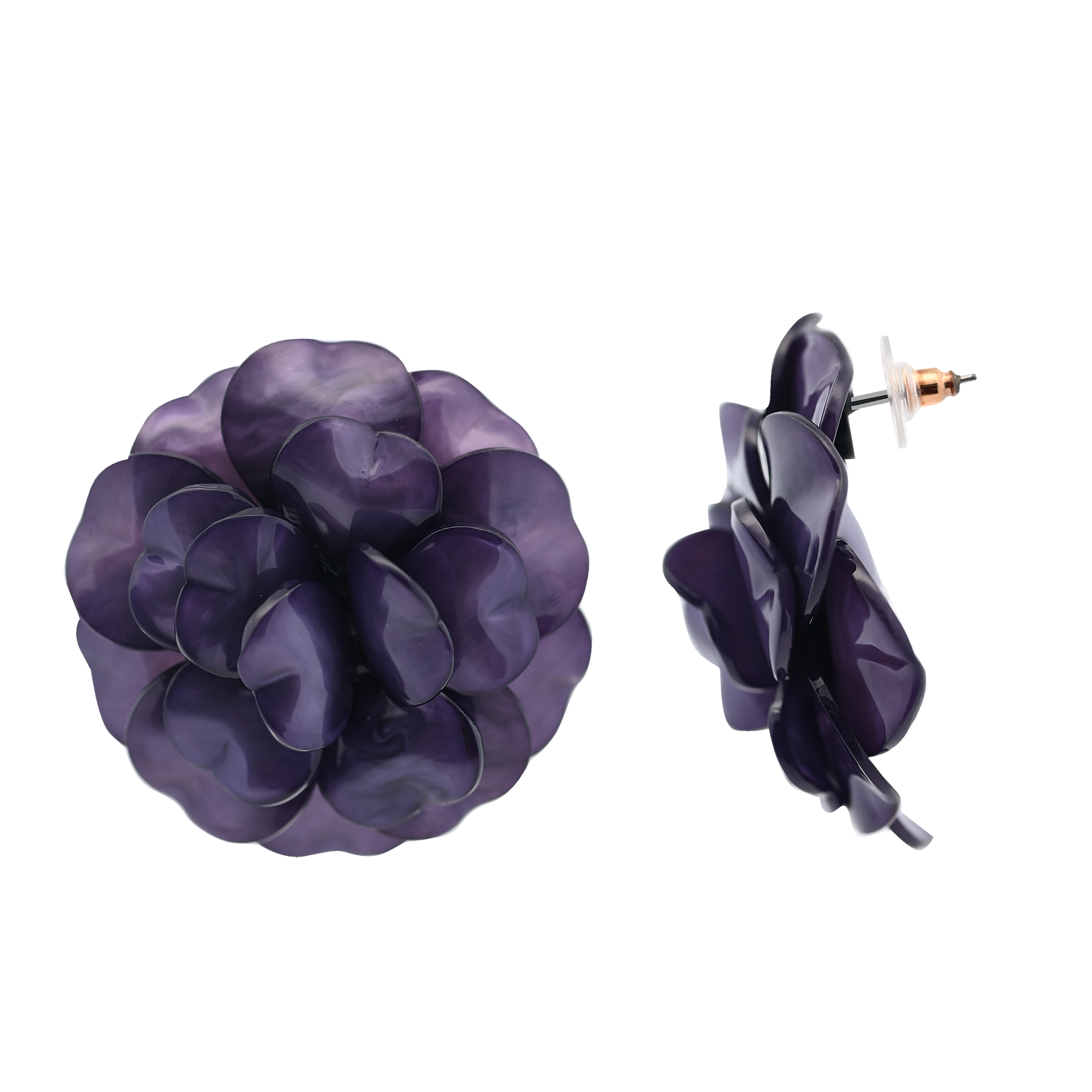 AMORINO SRL - Vente Clous d'oreille - Boucles d’oreilles fleur avec bouton - FT2464A3074