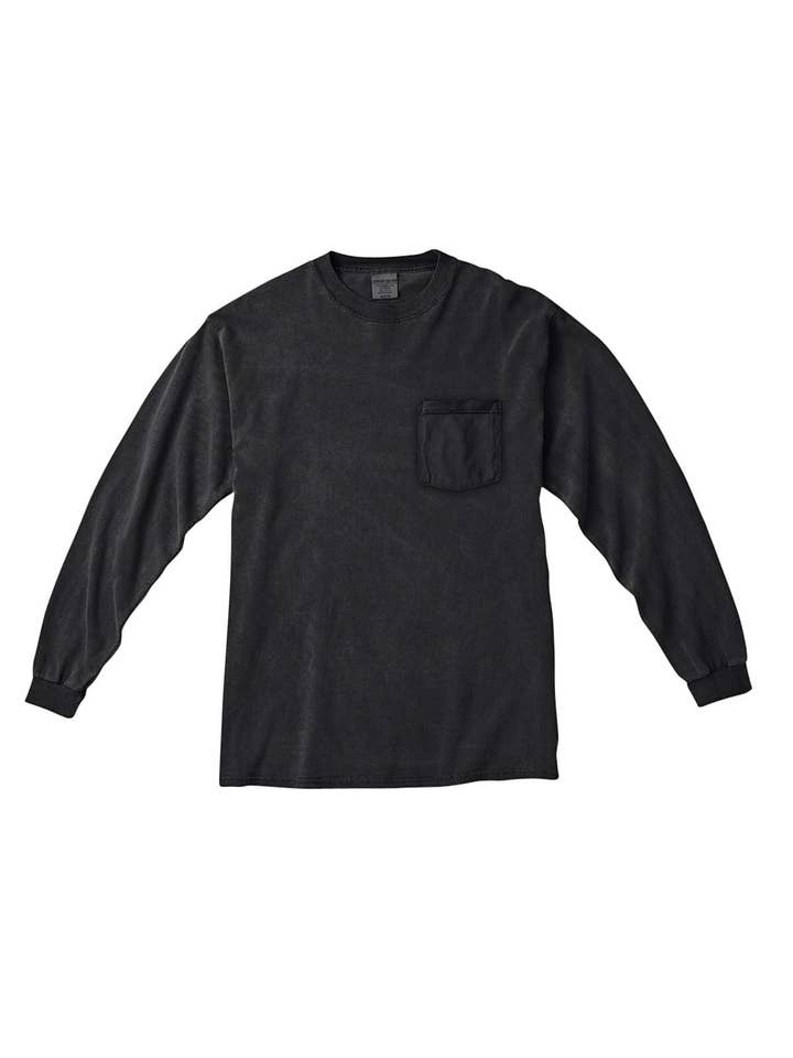 Total Apparel - Wholesale T-Shirt - Men's - Comfort Colors Garment-Dyed Long-Sleeve Pocket T-Shirt C441029