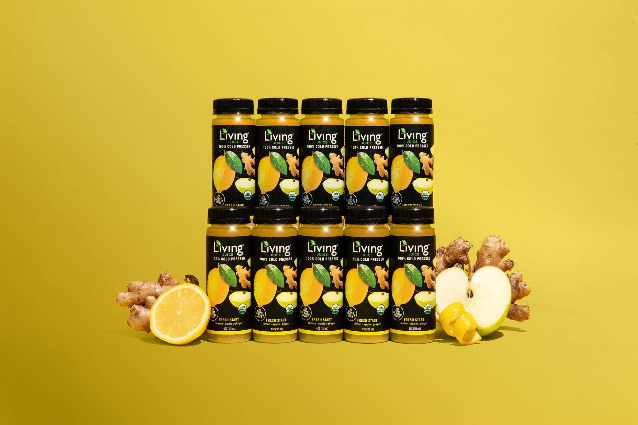 Living Juice - Wholesale Fruit Juice - Living Juice Fresh Start Mini - Organic 4oz Pressed Juice3