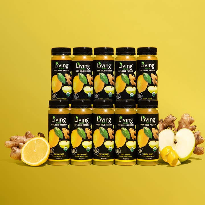 Living Juice - Wholesale Fruit Juice - Living Juice Fresh Start Mini - Organic 4oz Pressed Juice3