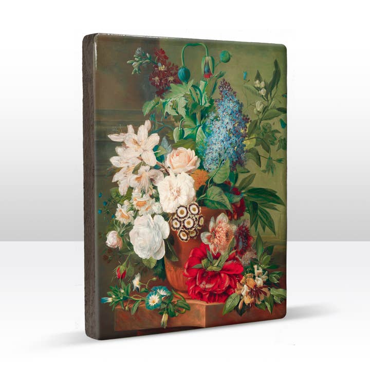 Estampado de laca, flores en un jarrón de terracota - Albertus Jon... para venta al por mayor de Laqueprint