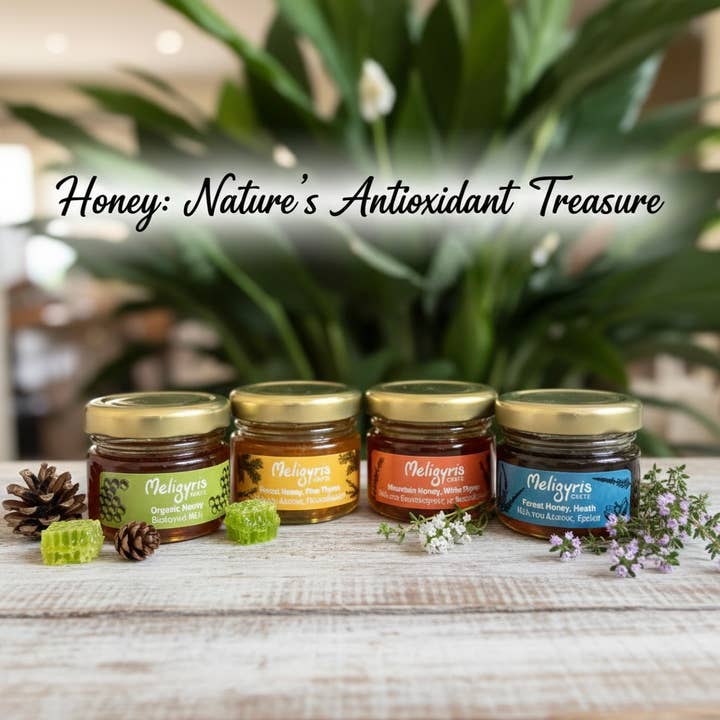 ALETA FARMS - Wholesale Honey - 4 Seasons Raw Greek Honey Gift Box – 4 Mini Jars (30g Each)2