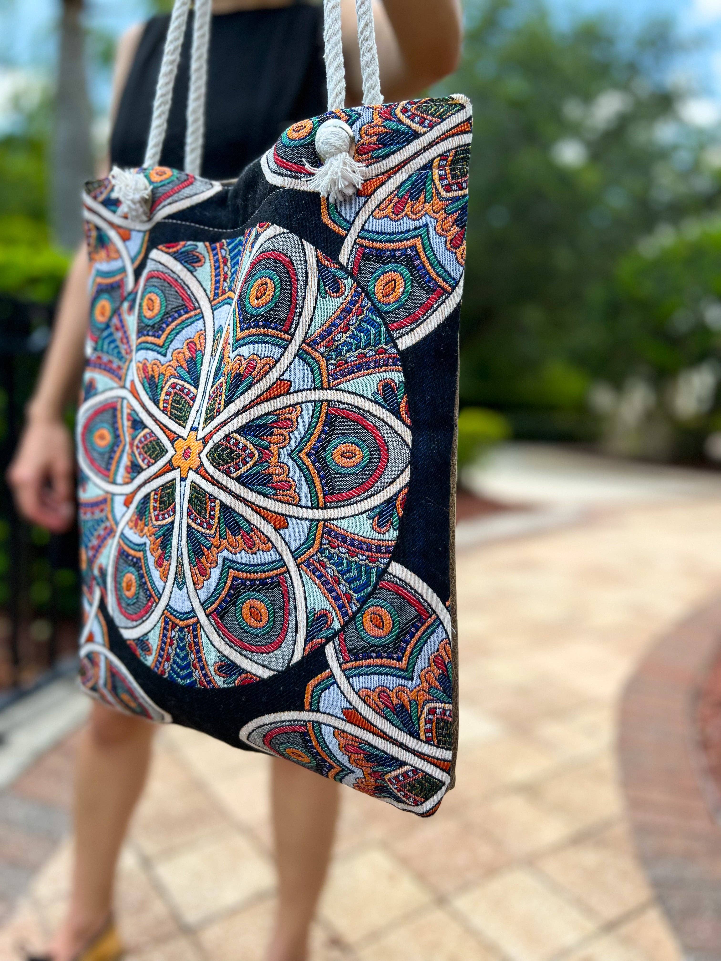 Umays Boho - Wholesale Tote Bag - Women's - Tapestry Style Shoulder Bag, Fabric Beach Bag, Tote Bag3