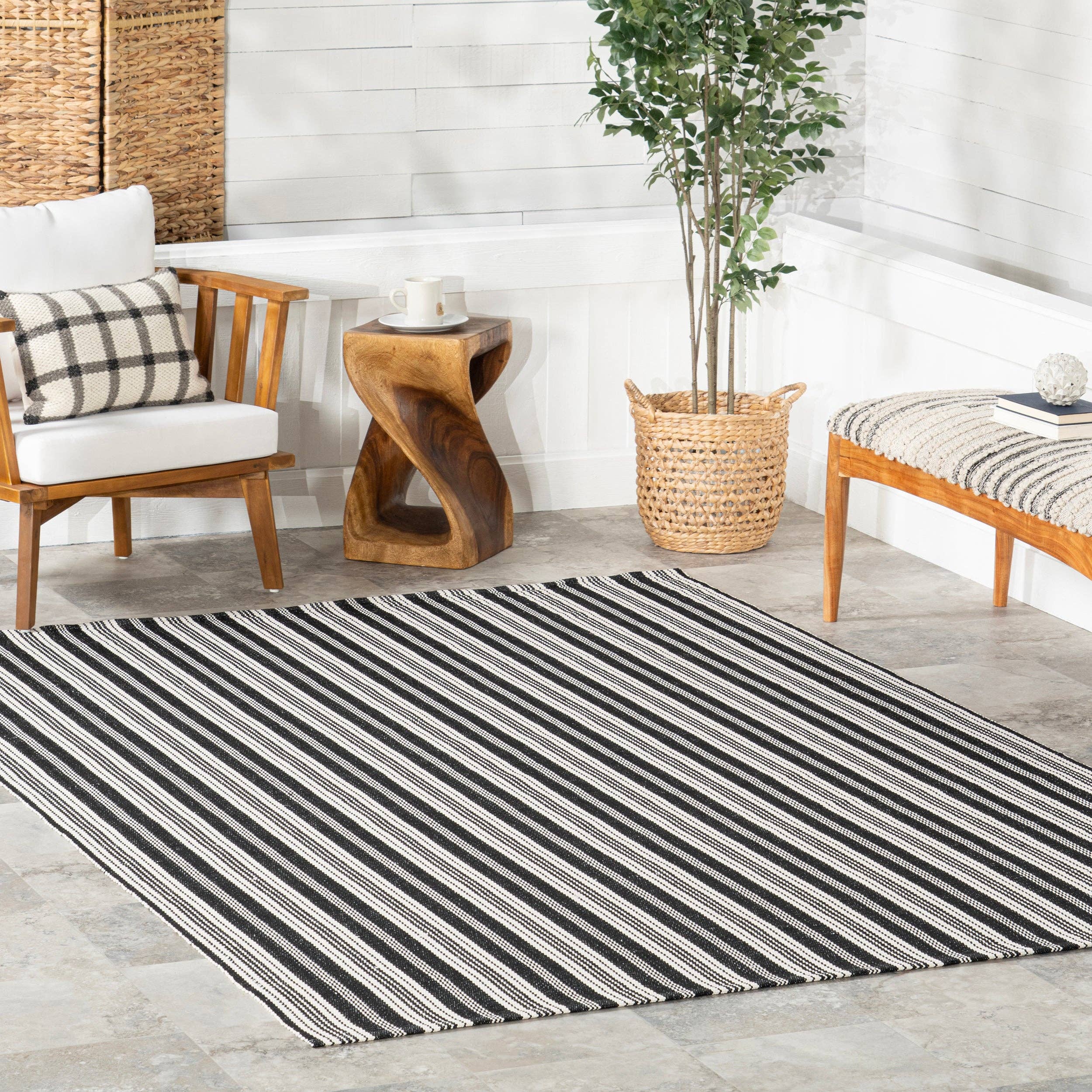 nuLOOM - Wholesale Area Rug - Home Conservatory Ticking Stripe Handwoven Indoor/Outdoor Area Rug12