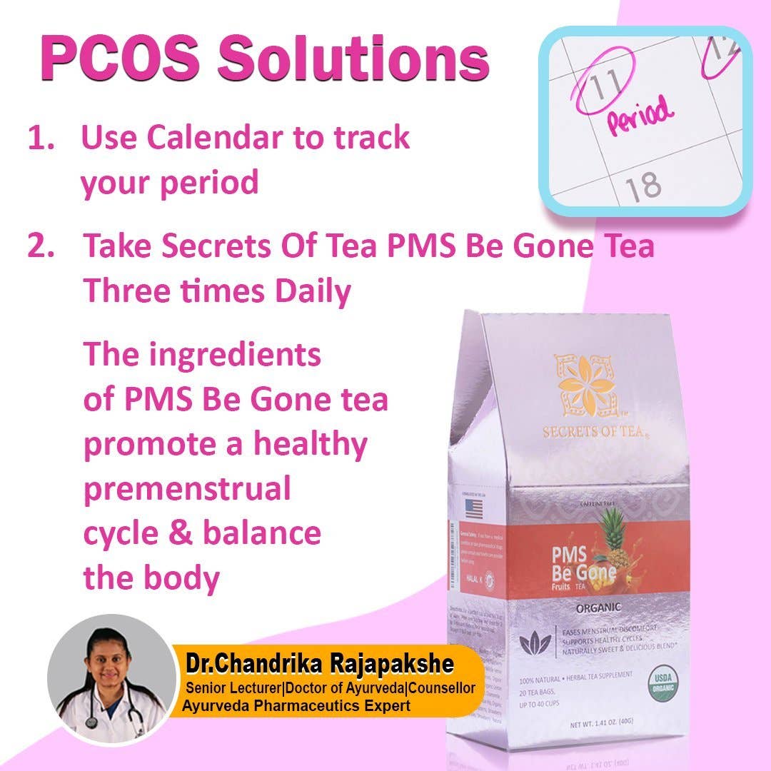 Secrets Of Tea - Wholesale Health/Detox Tea - Secrets Of Tea PCOS & PMS Be Gone Tea Support for Women - Symptom Relief, Mood, Acne, Skin darkens, and Menstrual Pain.4