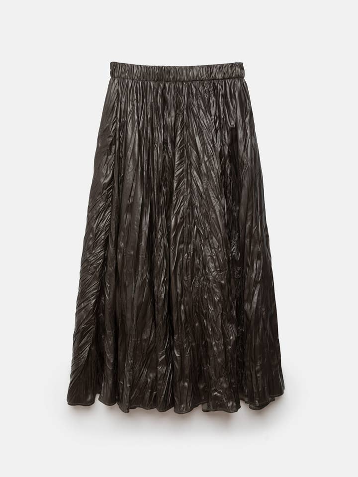 Lanidor - Wholesale Skirt - Women's - Crinkled Fabric Skirt (400535-438)5