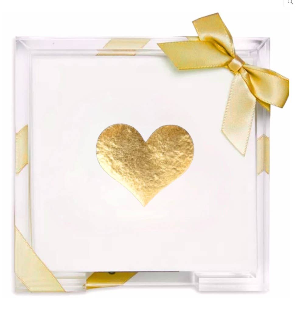 Lined Design - Wholesale Disposable Napkin - Acrylic Cocktail Napkin Hostess Set25