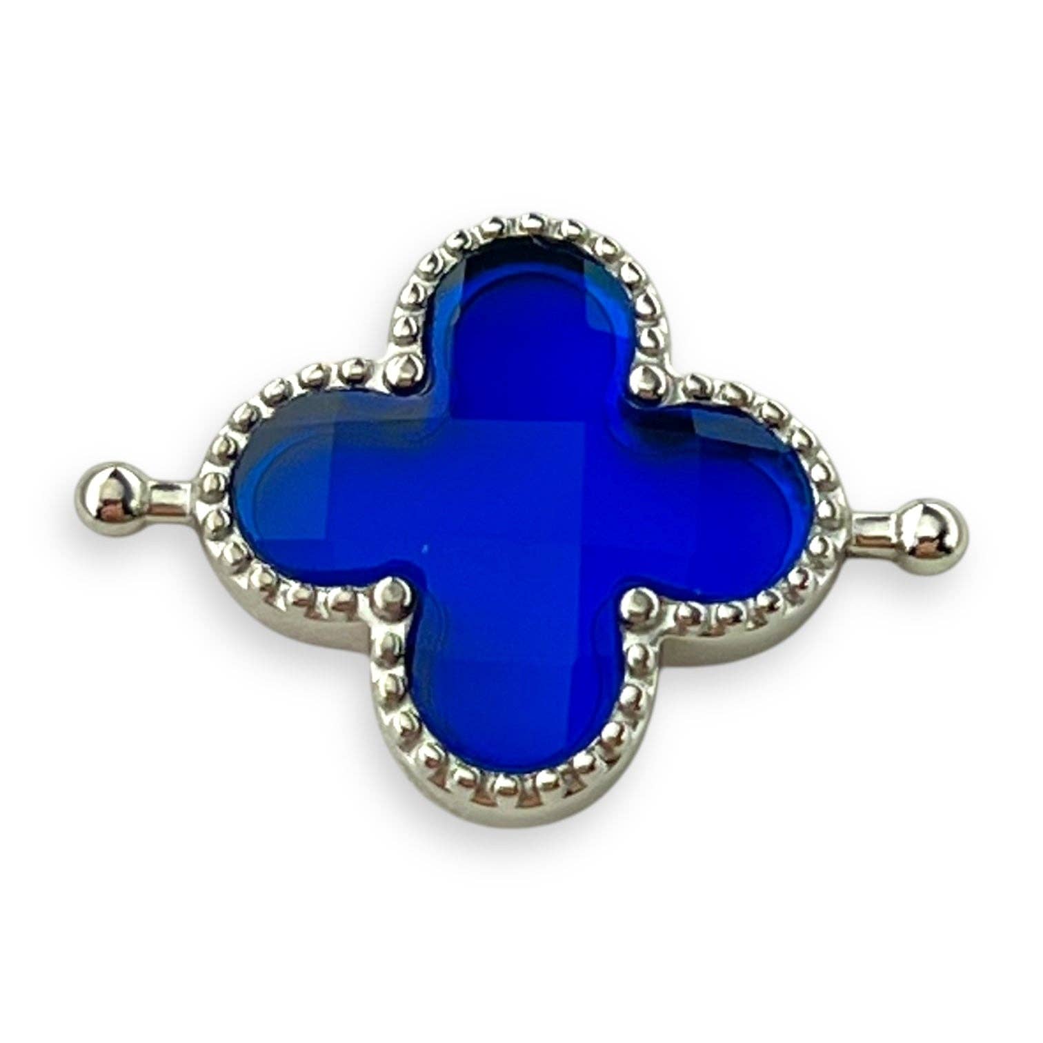 CONQUERing - Vendita all'ingrosso Anelli cocktail/statement - Elemento Quatrefoil di Zaffiro Simulato0