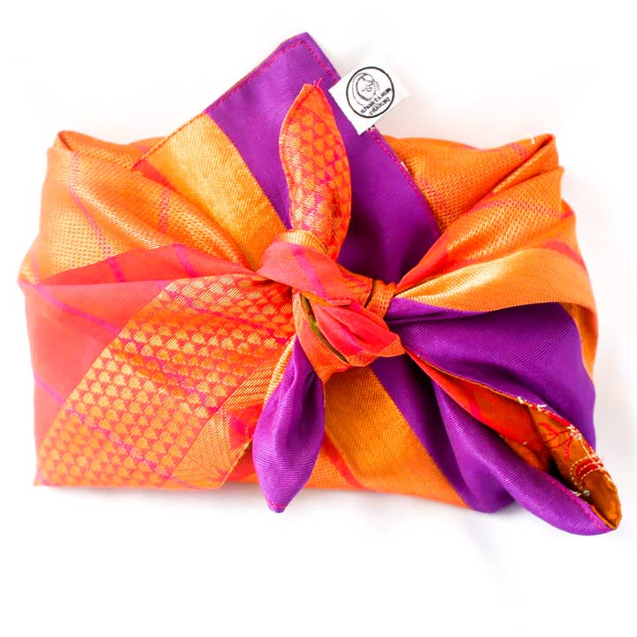 Shakti.ism - Wholesale Flat Wrap - XL reusable sari gift wraps, furoshiki 75x75cm, 30x30in8
