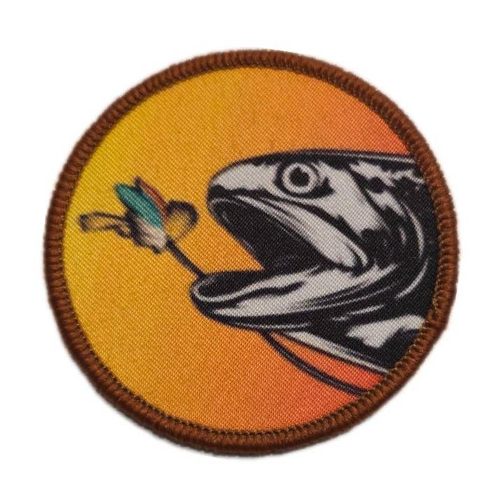 Trout & Fly - Sew on Patch for wholesale by ThatsRad