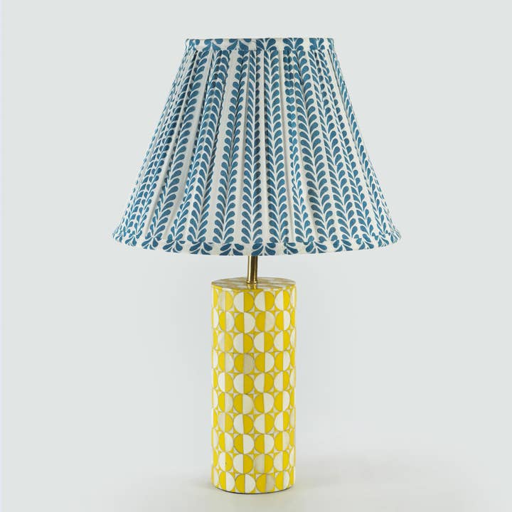 Mela Artisans - Wholesale Lamp Shade - Flourish Handblocked Lampshade2