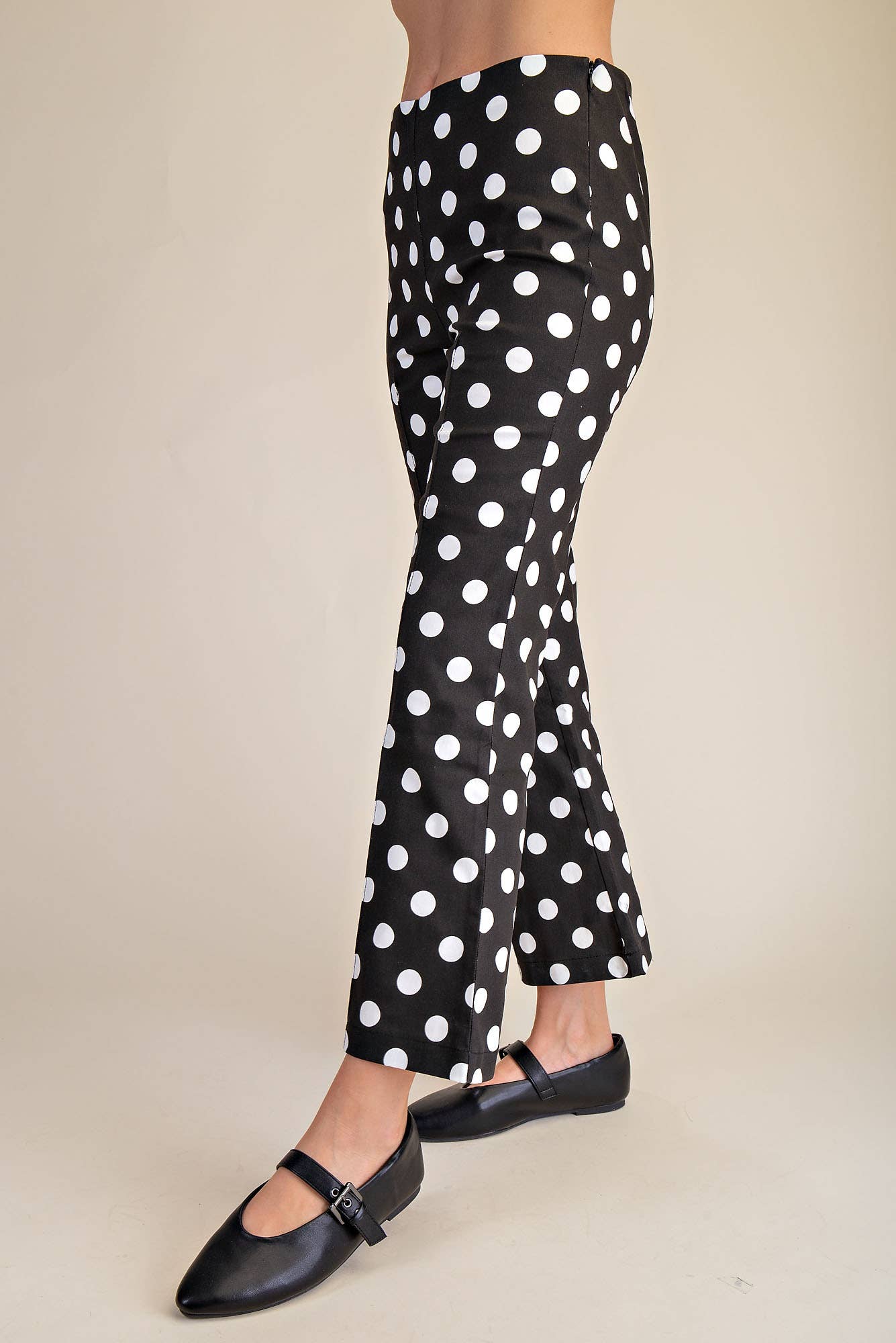 Glam - Wholesale Pants - Women's - Flare Crop Dot Pants6