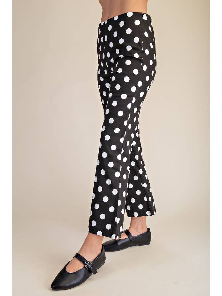 Glam - Wholesale Pants - Women's - Flare Crop Dot Pants6