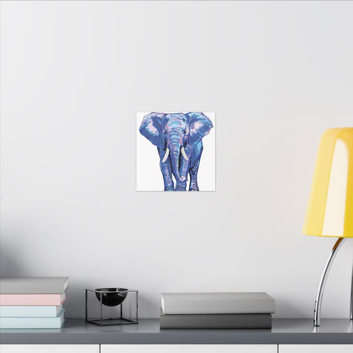 Blue Cava - Wholesale Art Print - Blue and Pink Elephant Canvas Art - Colorful Elephant Wall Décor47