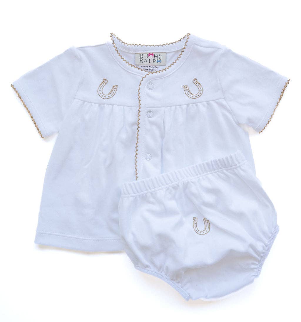 Ruth and Ralph - Wholesale Clothing Set - Baby - Horseshoe Layette Set3