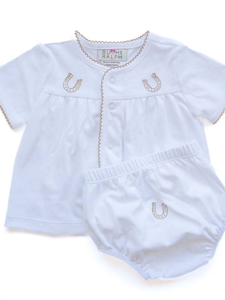 Ruth and Ralph - Wholesale Clothing Set - Baby - Horseshoe Layette Set3