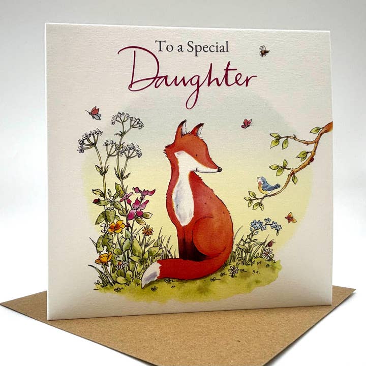 Birthday Card - Fox Daughter Card for wholesale by Ink and Snail Limited