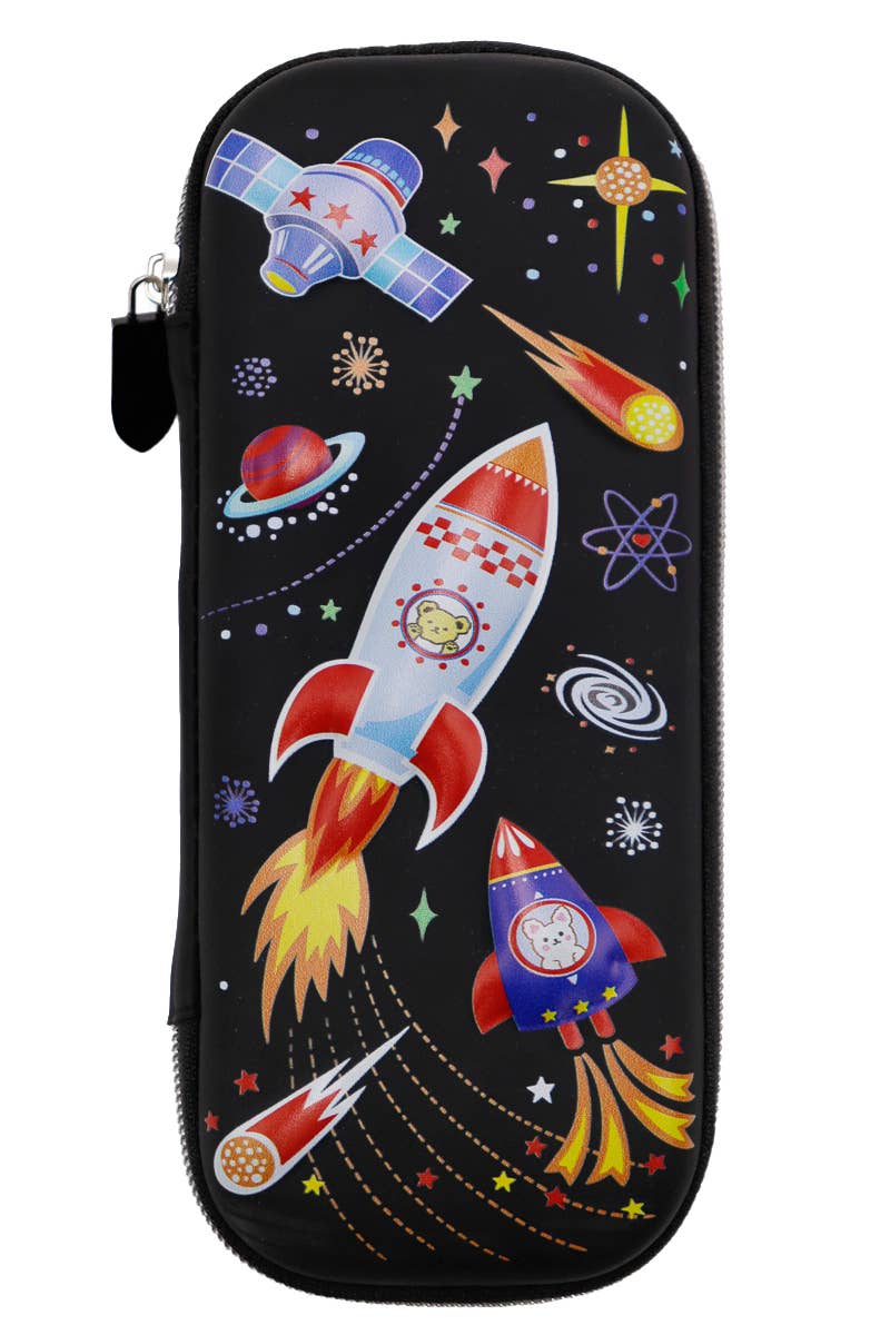 Cap Zone - Wholesale Pencil Case/Pouch - Little Boys Dinosaur Galaxy Embossed School Pencil Case2