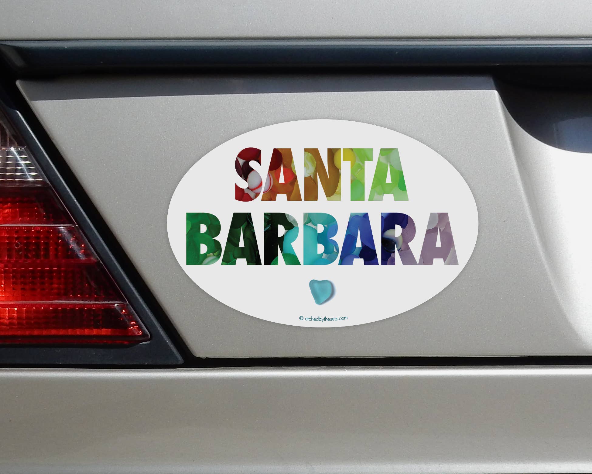 Beachcombing / Etched by the Sea - Wholesale Sticker - Santa Barbara Sea Glass Bumper Sticker1