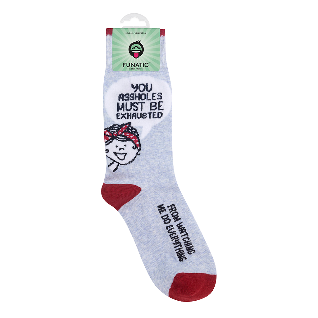 Funatic - About Face Designs - Nice Enough Merch Co - Wholesale Socks - Unisex - You Assholes Socks | Funny Unisex | Funatic5