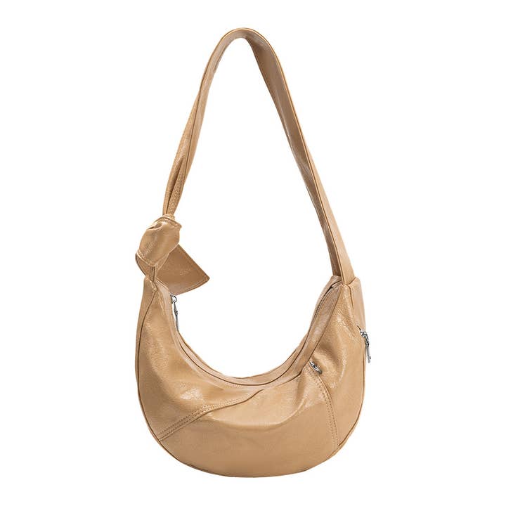 Bambi Tan Vegan Leather Shoulder Bag for wholesale by Melie Bianco