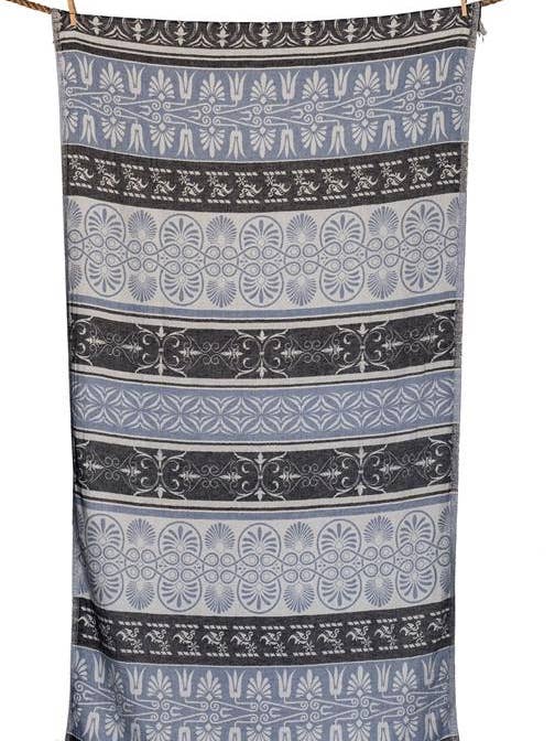 STRANDHANDDUK IMEROVIGLI SVART & BLÅ JEANS & BEIGE för wholesale av AELIA ANNA