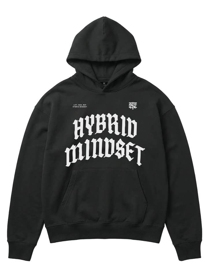 Hybrid Mindset Sweat à capuche oversize - Noir pour la vente par Thundernoise