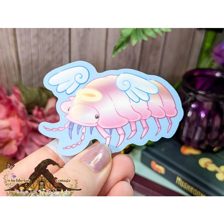 Heavenly Isopod Cute Bug Stickers for Laptop & Bottle for wholesale by Witchbriar Cottage