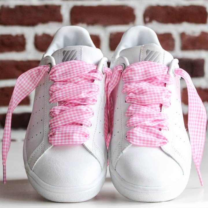 furiouslaces - Wholesale Schoenveters - Uniseks - Veters met Vichy-patroon - Roze1