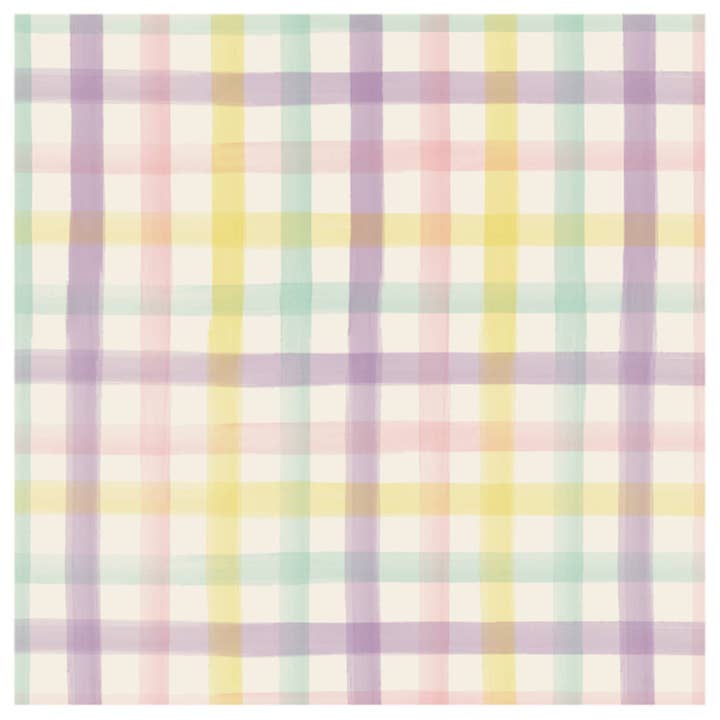 Serviettes à cocktail à carreaux de printemps - Paquet de 20 pour la vente par Hester & Cook - Stationery