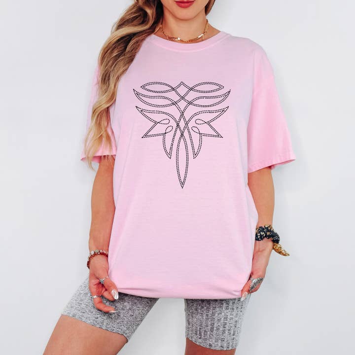 MELODY FAYE - Wholesale Screen printed t-shirt – Women′s - Boot Stitch Western Comfort Colors Graphic Tee