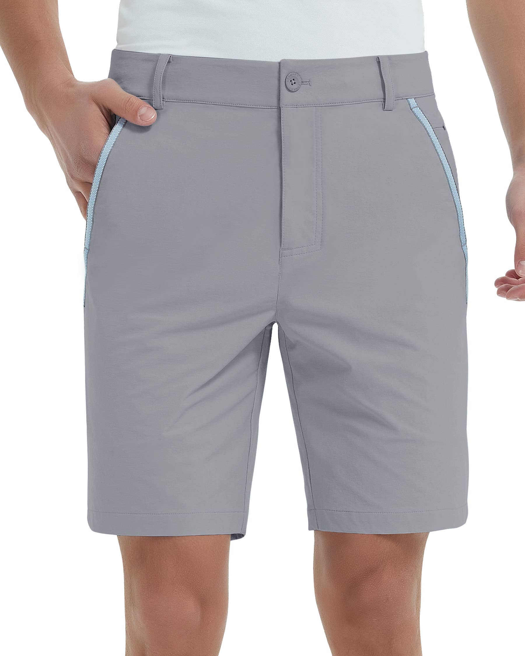 Qing Dao Lai Si Ma Te Fang Zhi You Xian Gong Si - Vente Short de sport – homme - Short de golf stretch pour hommes avec poches, taille élastique22