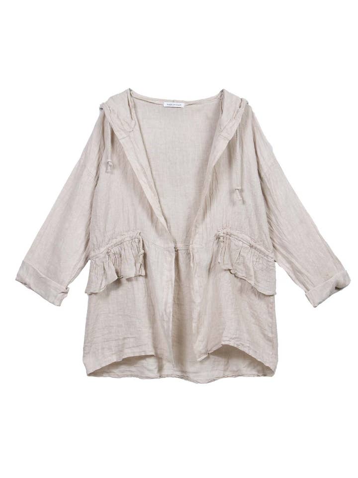 Vestaglia con volant Dani in beige per la vendita all'ingrosso da parte di Caposhie