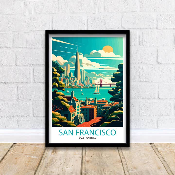 InkNPrintz – wholesale Art print – San Francisco Travel Poster San Francisco Wall Art San Francisco Illustration San Francisco Poster Gift For San Francisco San Francisco Home4