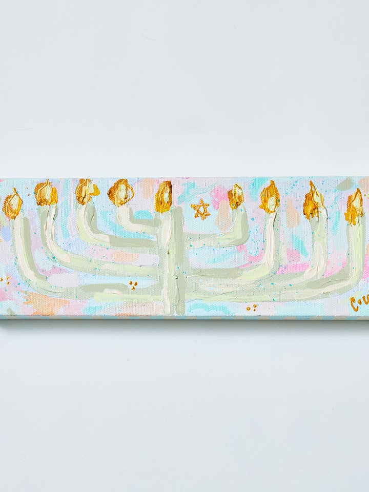 Moderne Menorah cremefarben und grün für den Großhandel von Court&Co.