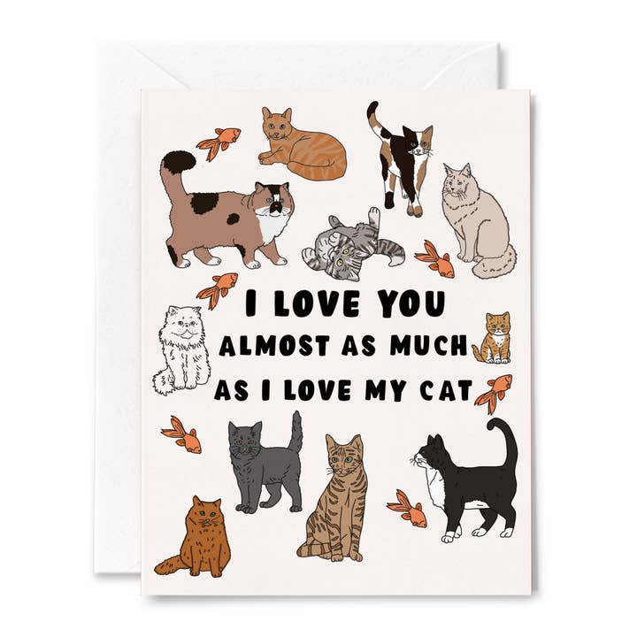 Illustrating Amy - Wholesale Love Card - Love My Cat Card