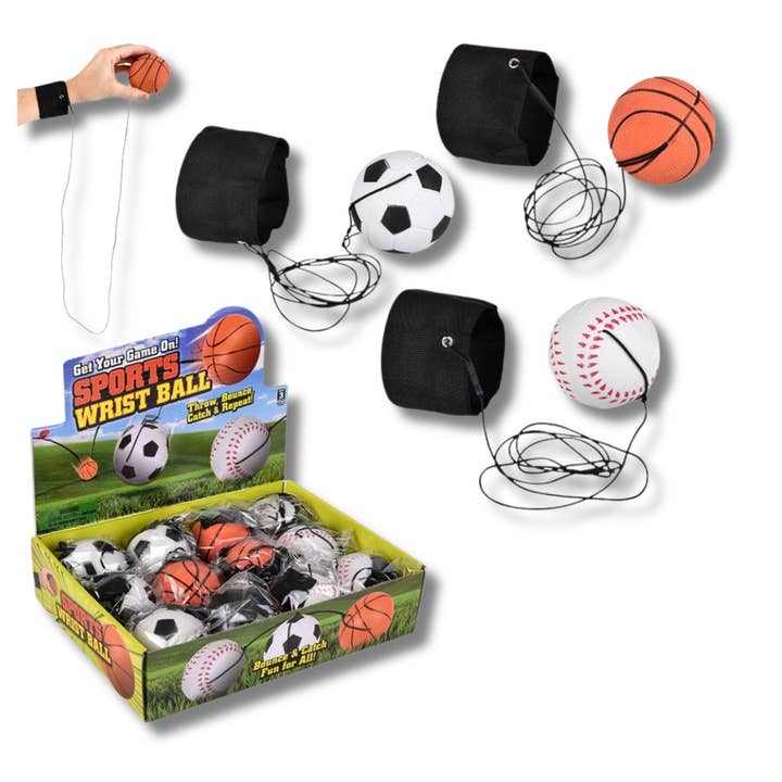 JSBlueRidge Toys - Wholesale Fidget Toy - Kids - Wrist Play Ball Fidget Kids Toy- Assorted