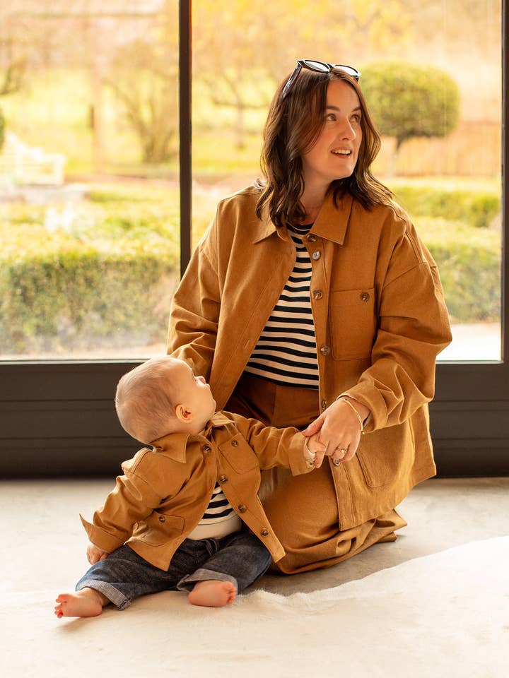 Wei Stripe Top | Navy/Ecru for wholesale by CHALK