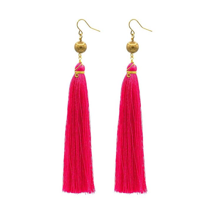Pink Brush Earrings por atacado de Juulry