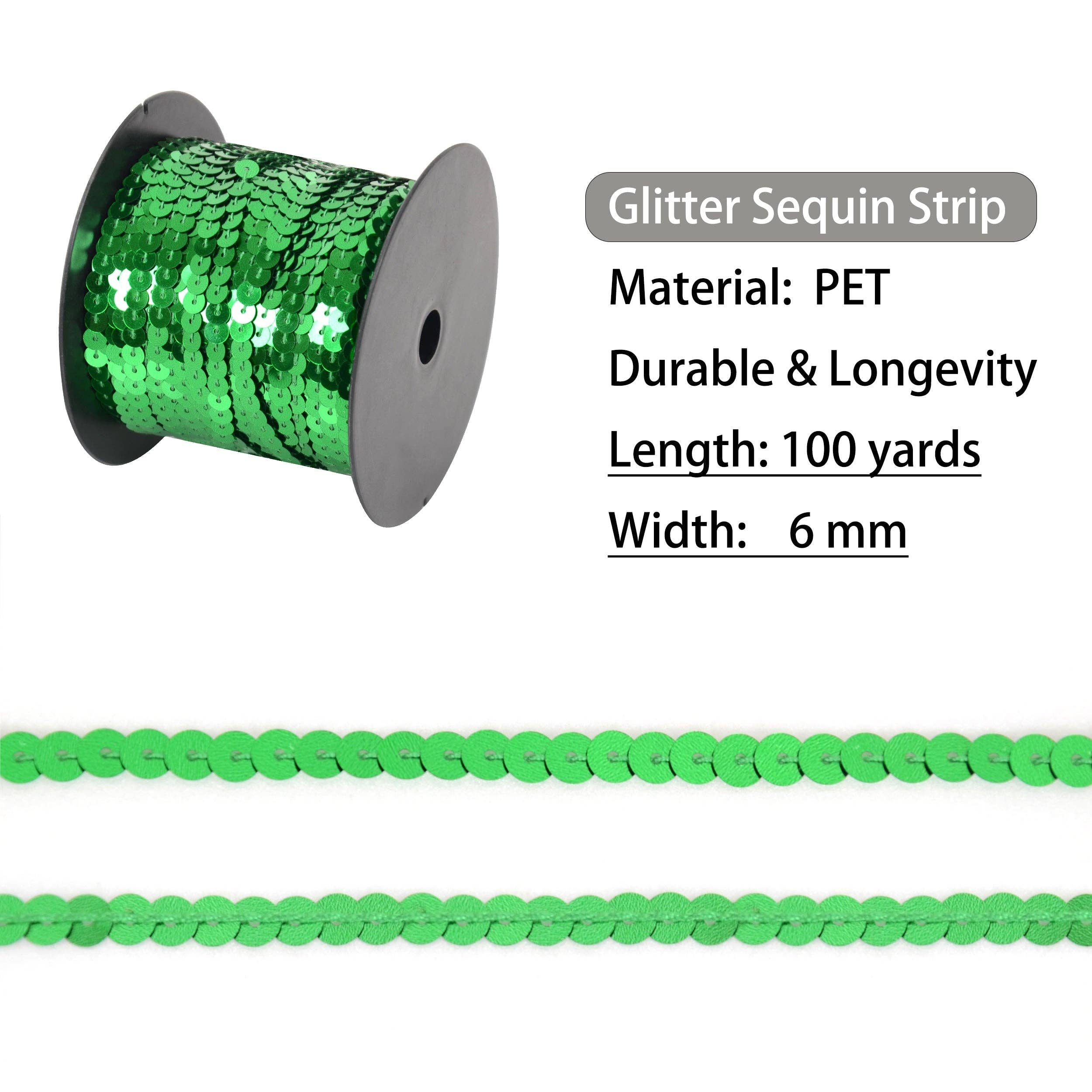 AK Brand - Venta al por mayor Material para manualidades - Tira de Lentejuelas Planas 6mm Lentejuela Metálica Adorno de Lentejuelas4