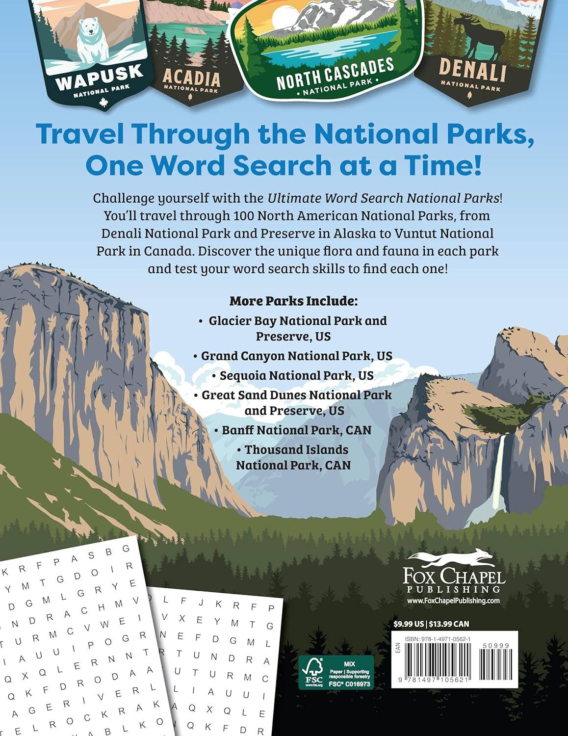Fox Chapel Publishing - Wholesale Coloring & Activity Book - Adult - Ultimate Word Search National Parks -Large Print Puzzle Book1