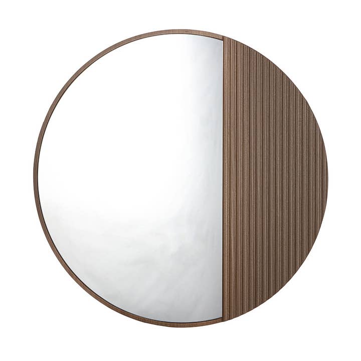 Espelho redondo Living com 70 cm de diâmetro e altura, MDF marrom por atacado de Gilde Handwerk Macrander GmbH & Co. KG