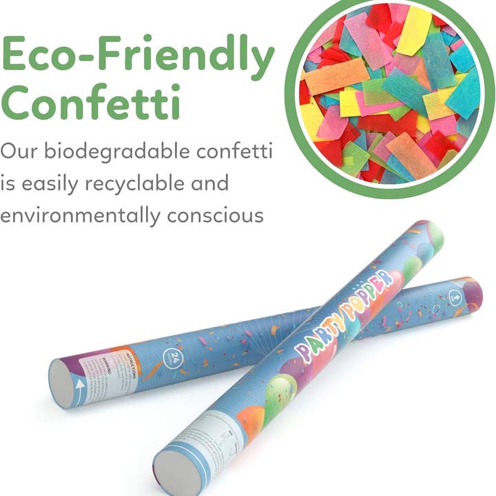 TUR Party Supplies - Wholesale Party Popper - Giant Biodegradable Confetti Cannons Party Poppers (2 Pack)1