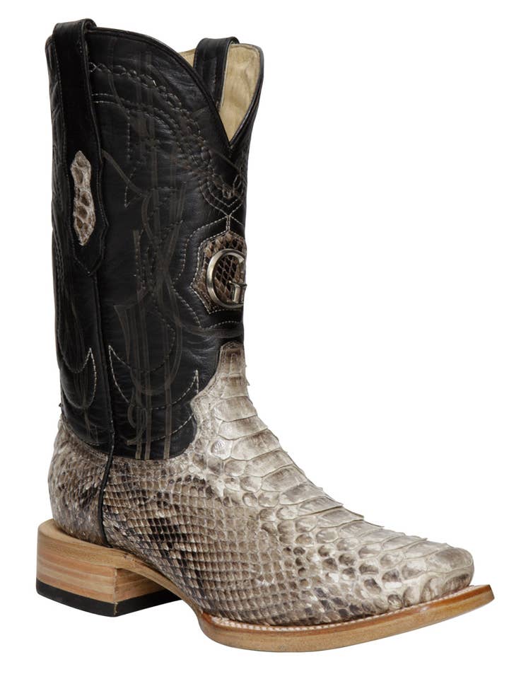 El General Heren Exotische Python Rodeo Laarzen Natuurlijk voor wholesale door Conejo Western Wear