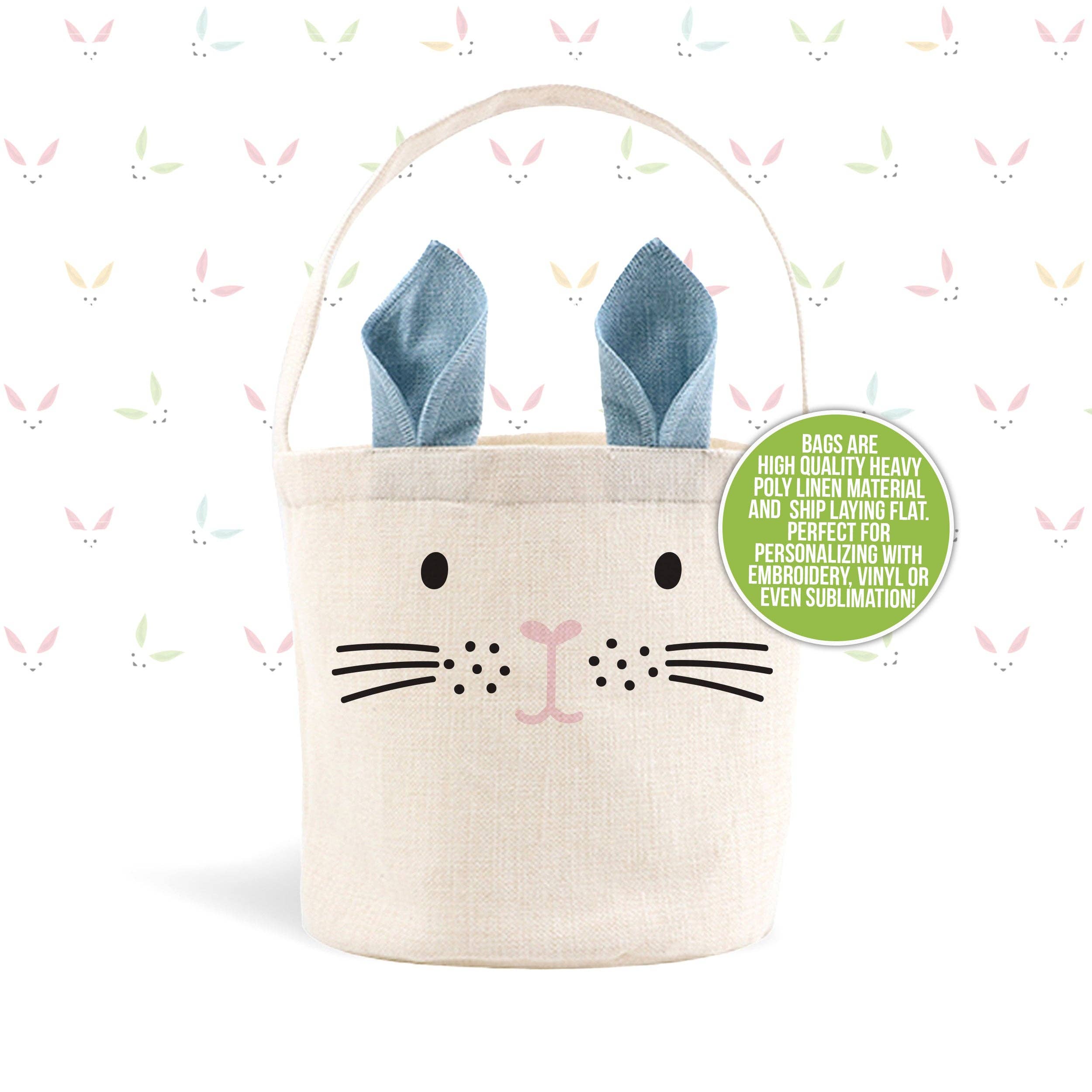 ZA Handmade Wholesale - Wholesale Basket - Kids & Baby - Easter basket | bunny face bag pink or green or blue bunny e1