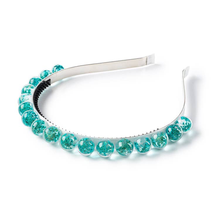 Whisper beaded baby adem hoofdband teal voor wholesale door Halo Luxe