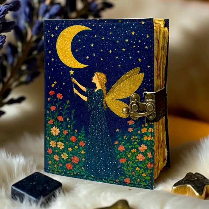 Sagoläder Grimoire Journal Celestial Book of Shadows för wholesale av MNM HANDICRAFTS